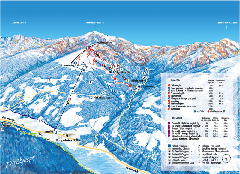 Mappa piste sci Schwemmalm